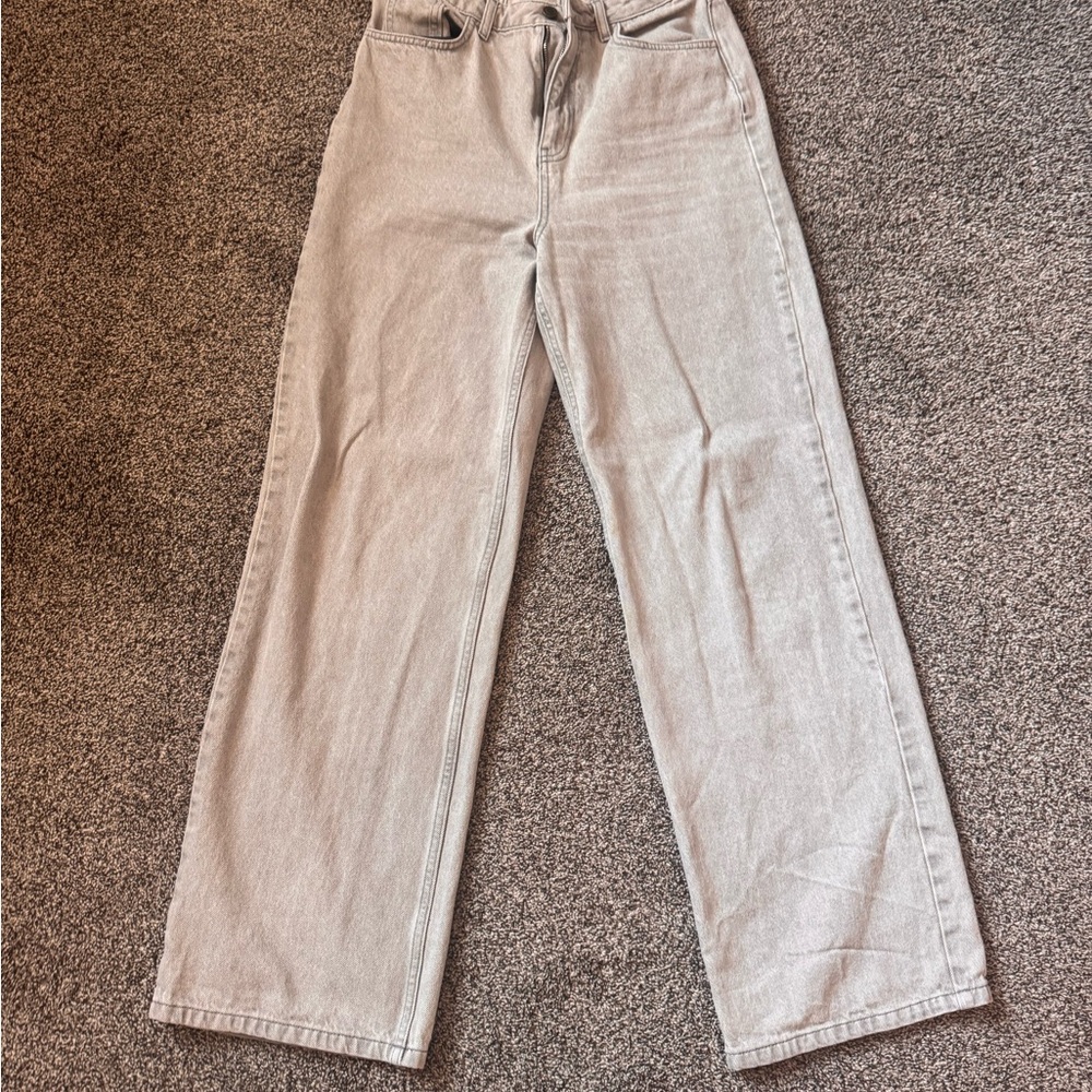 ASOS Light Gray Flare & Wide Leg Jeans